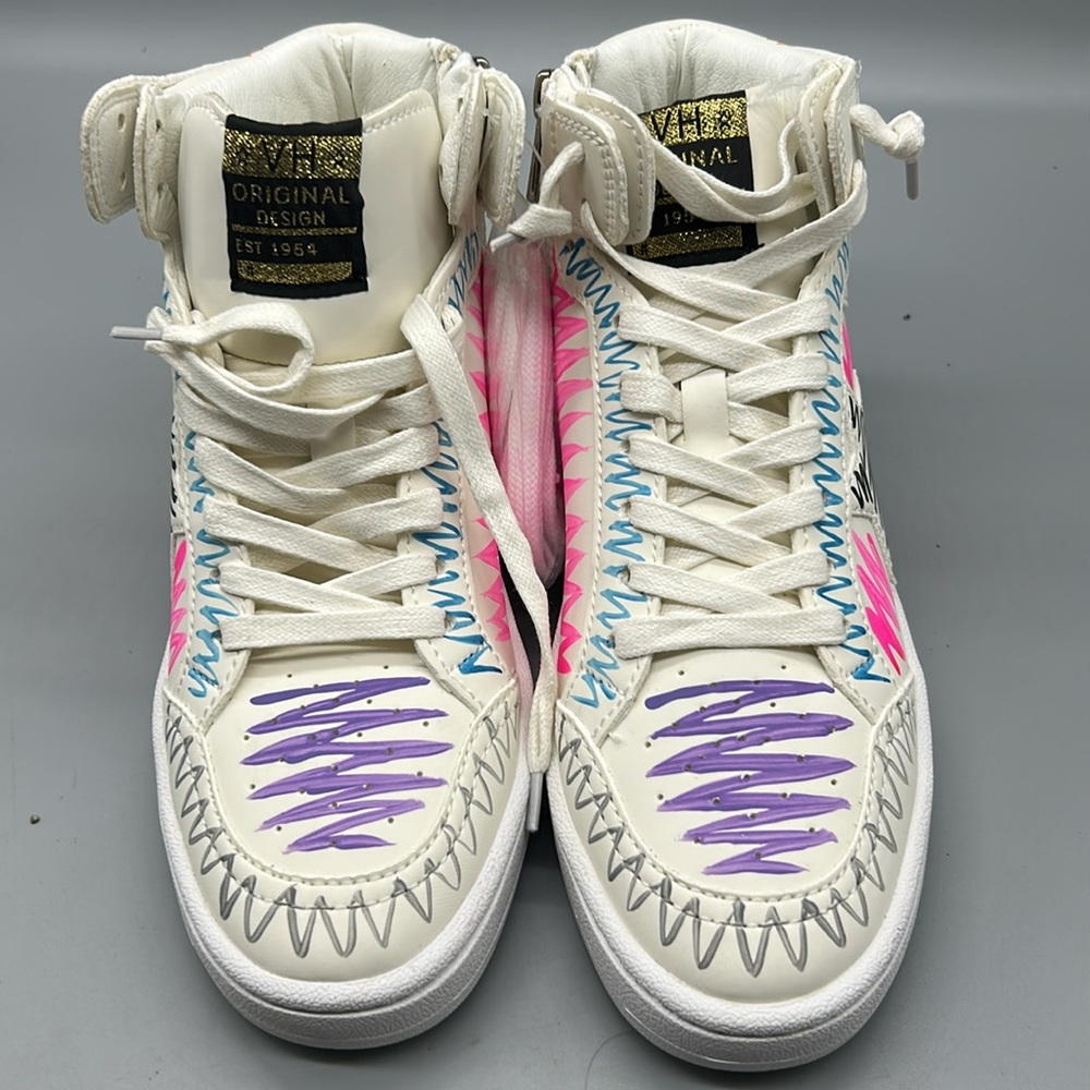 Vintage Havana Dream Colorful High top leather Sneaker Sz 7.5 NWOT - Picture 3 of 6